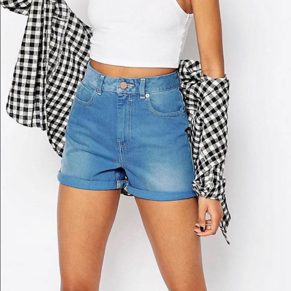 ASOS denim mom shorts